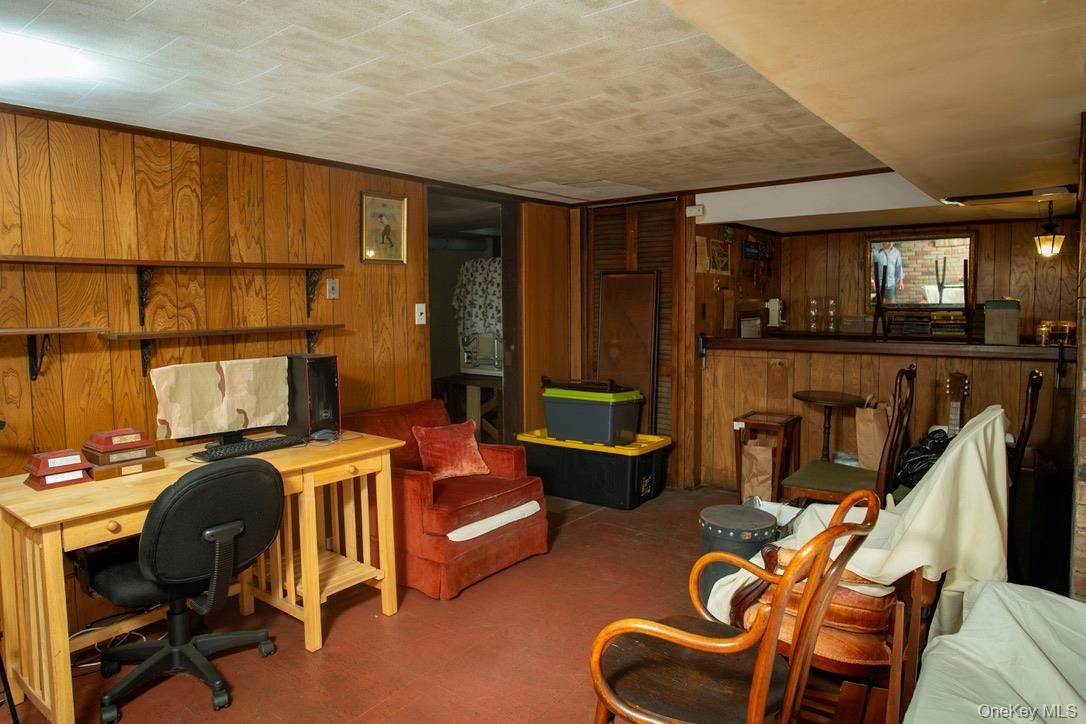 Home Office, Interior, Wooden Walls