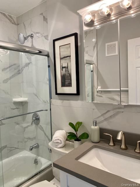 Bathroom, Glass Shower, Interior, Marble Walls