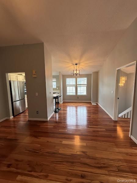 Chandelier, Empty room, Interior, Pendant Lights, Wood Texture Flooring