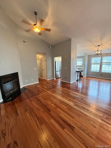 Empty room, Fireplace, Interior, Wood Texture Flooring