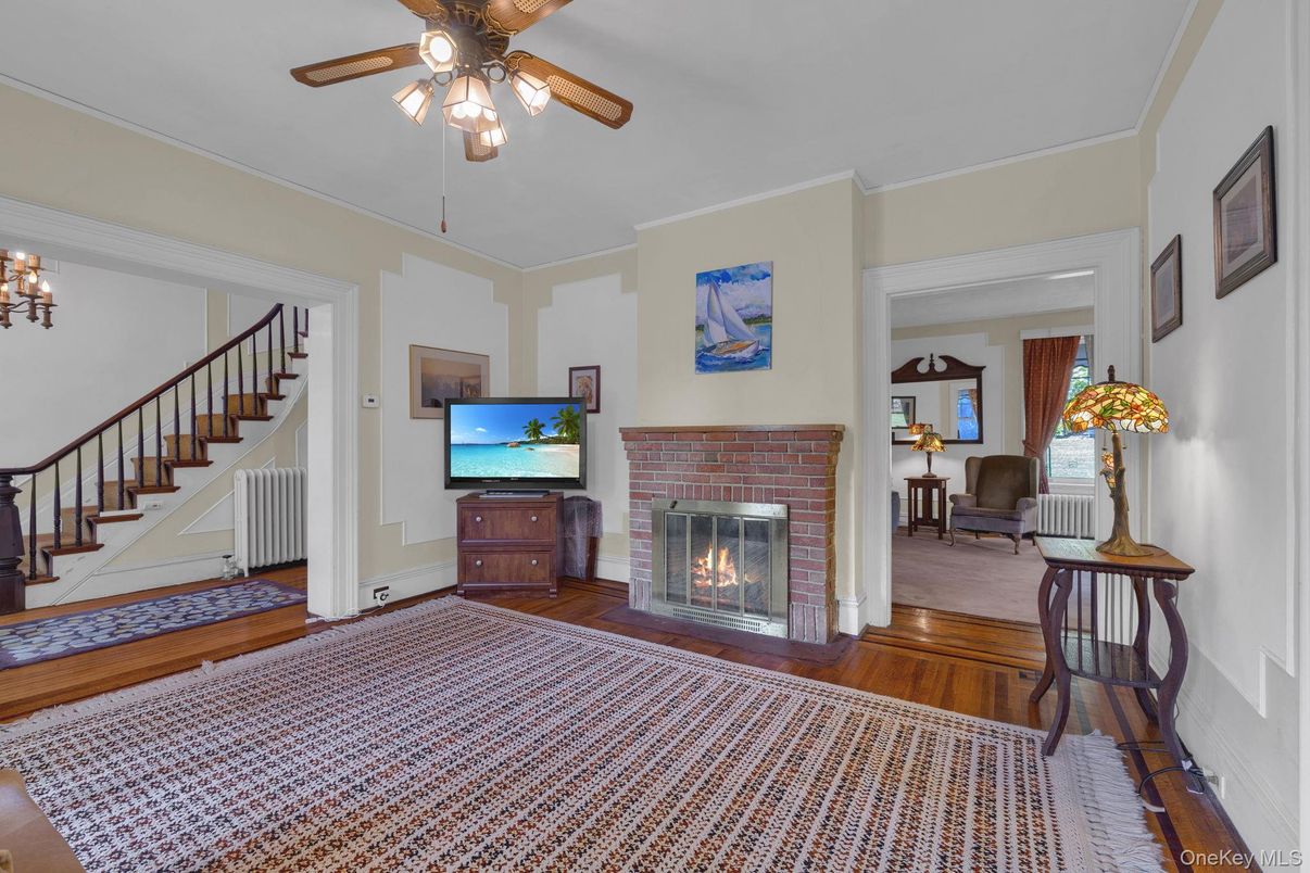 Fireplace, Interior, Wood Texture Flooring