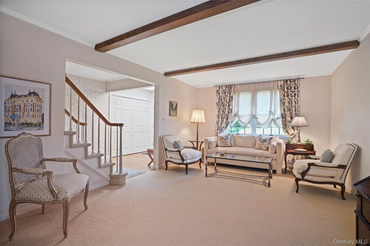 Interior, Living room, Wooden Beams