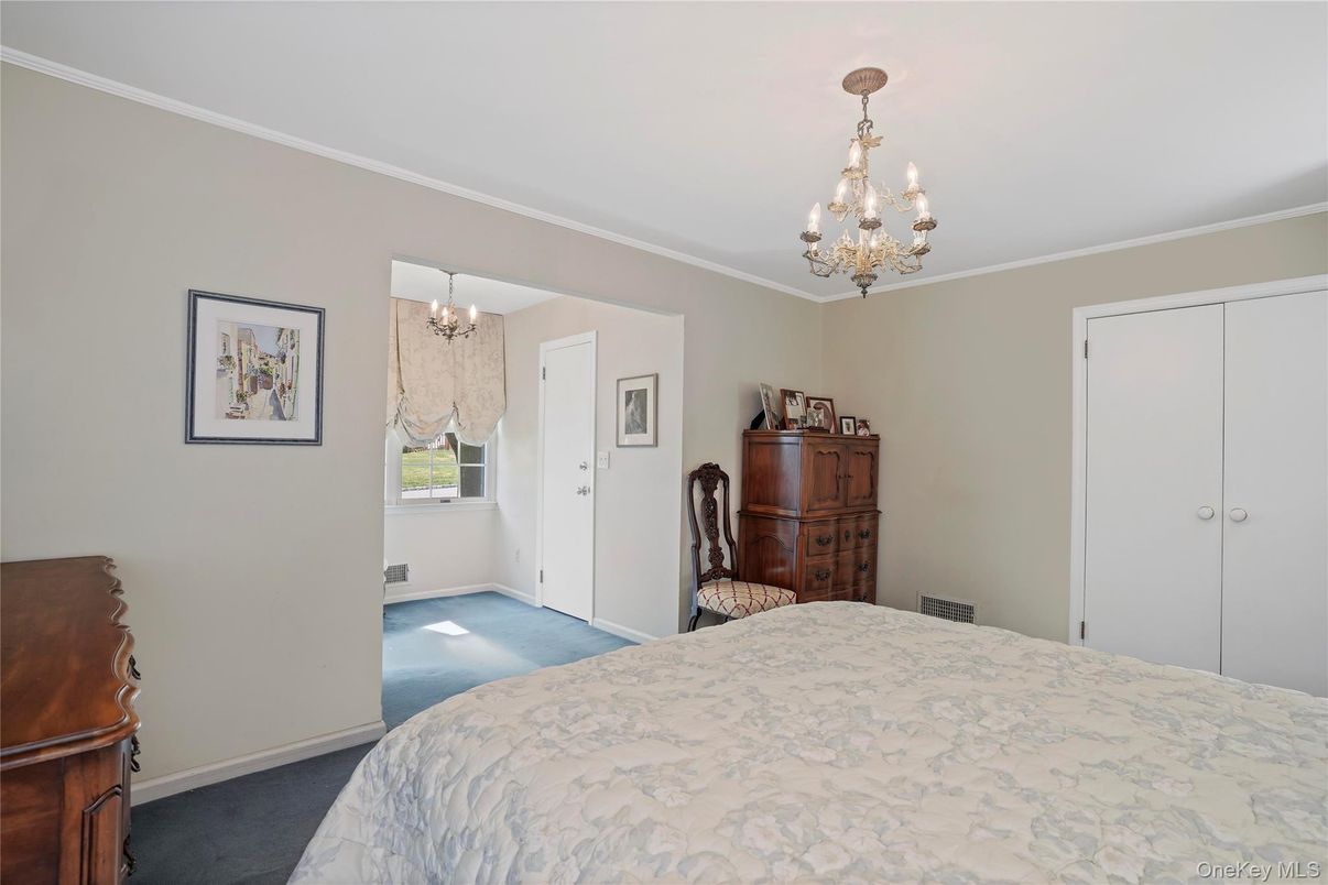 Bedroom, Chandelier, Interior