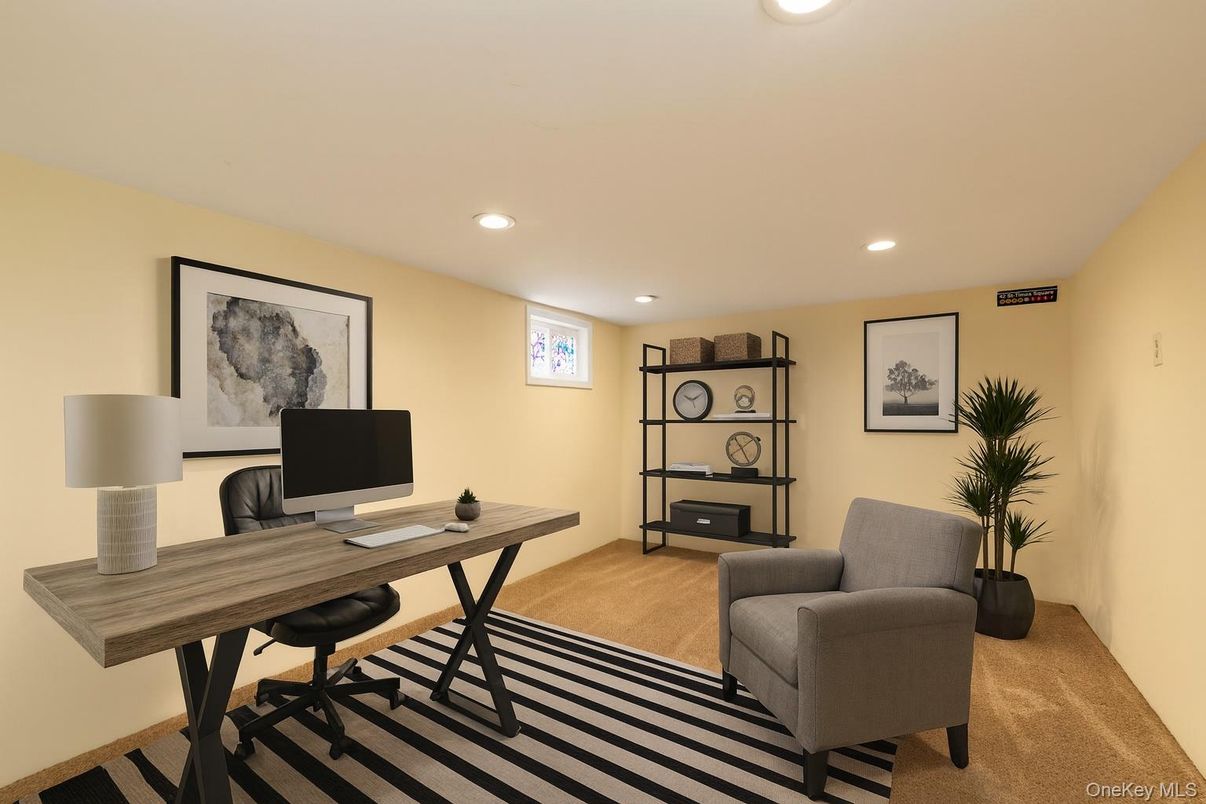 Home Office, Interior, Recessed Lighting