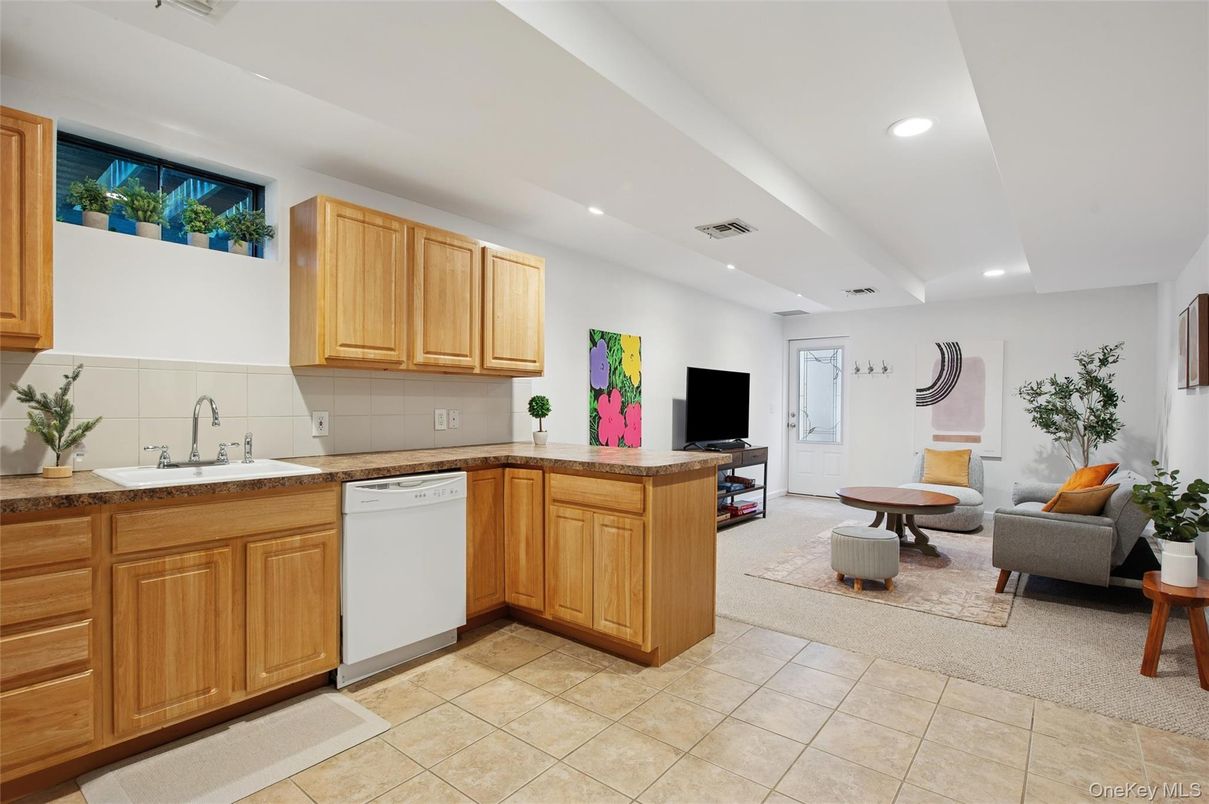 Interior, Kitchen, Living room, Recessed Lighting