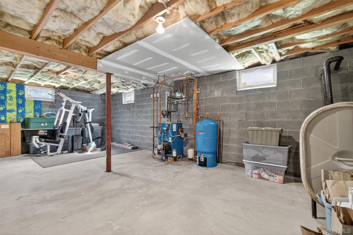 Fitness Equipment, Interior, Stone Walls, Wooden Beams