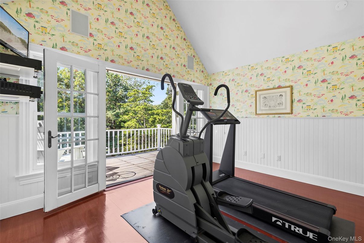 Fitness Equipment, Interior, Wood Texture Flooring