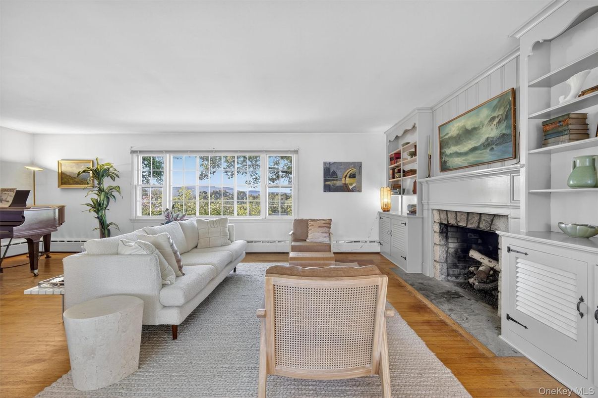 Fireplace, Interior, Living room, Piano, Wood Texture Flooring