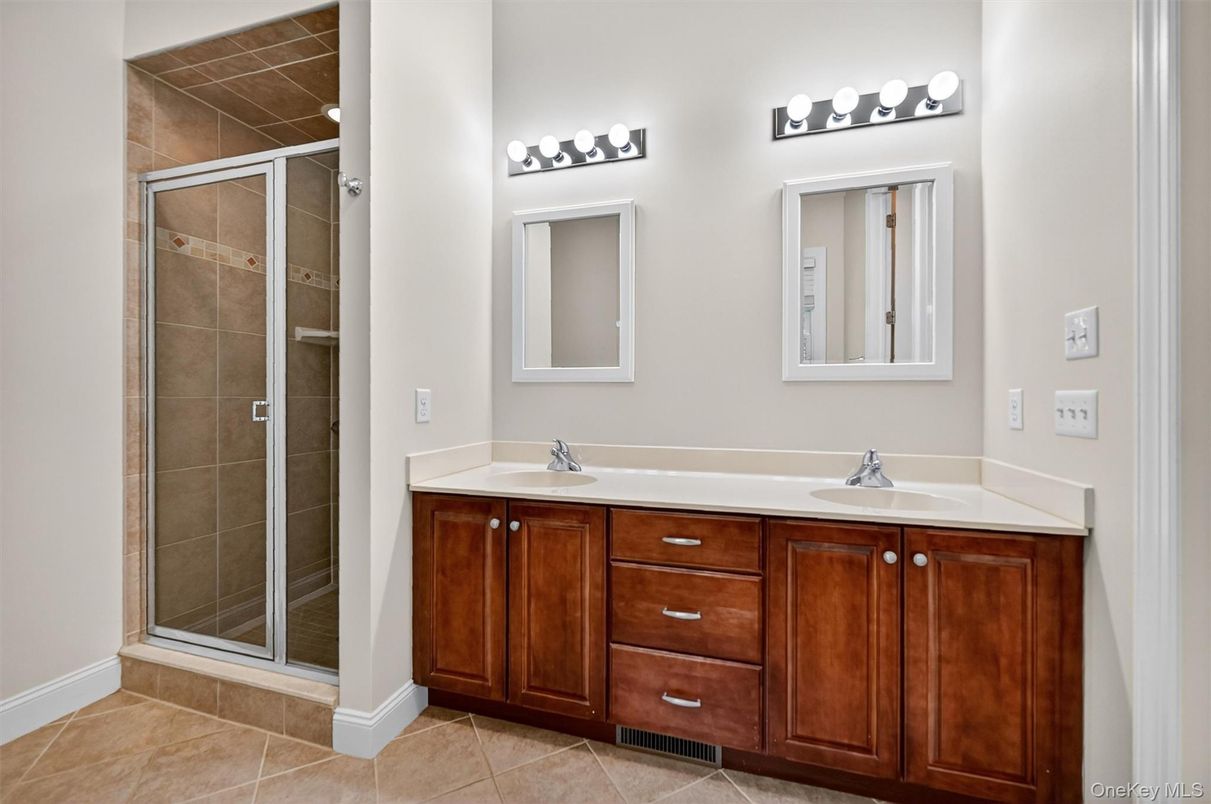 Bathroom, Dual Sink Vanities, Glass Shower, Interior