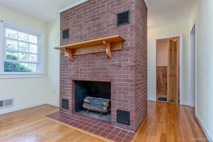 Fireplace, Interior, Stone Walls, Wood Texture Flooring