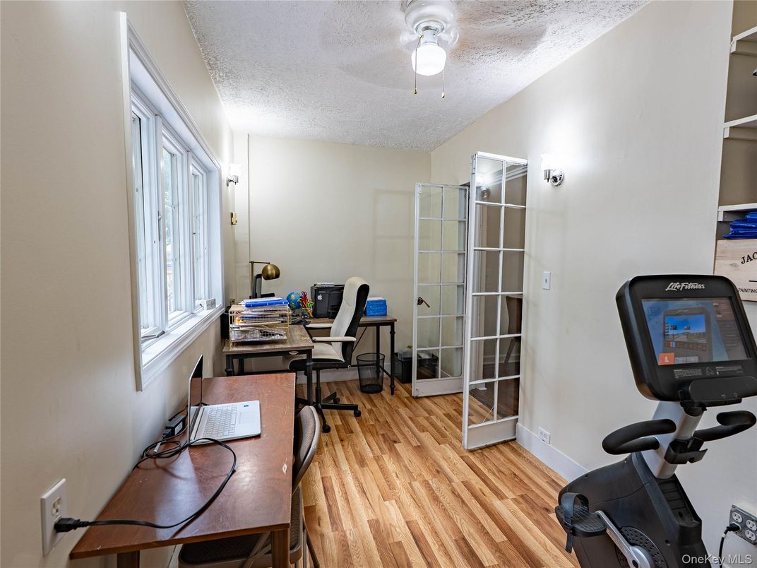 Fitness Equipment, Home Office, Interior, Wood Texture Flooring