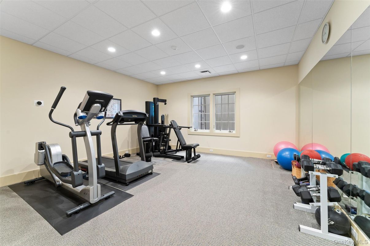 Fitness Equipment, Interior, Recessed Lighting