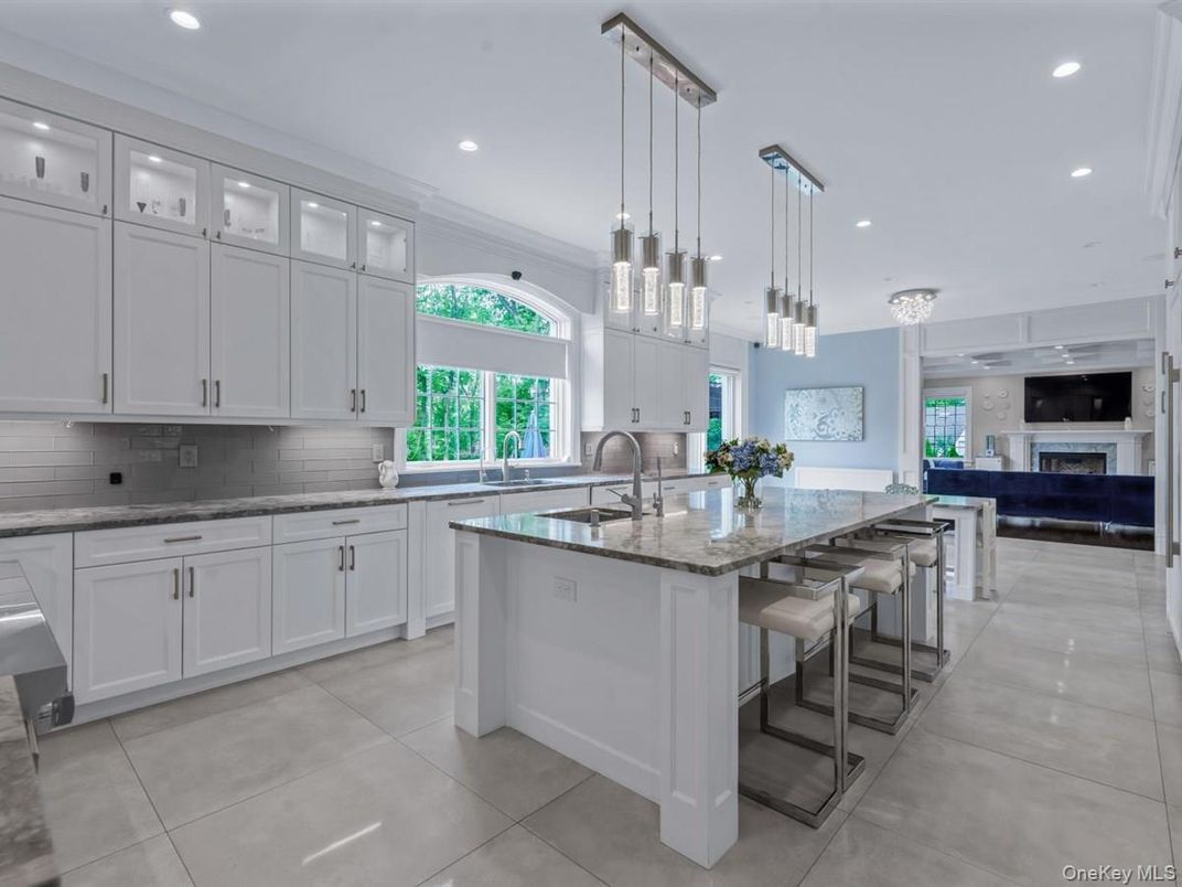 Fireplace, Interior, Kitchen, Pendant Lights, Recessed Lighting