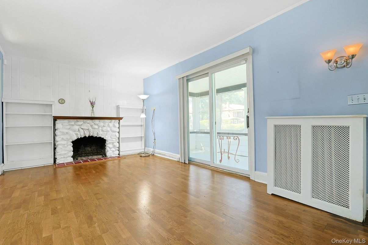 Empty room, Fireplace, Interior, Wood Texture Flooring
