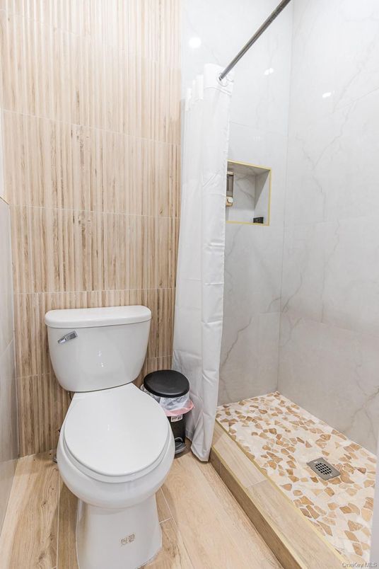 Bathroom, Interior, Marble Walls, Wood Texture Flooring