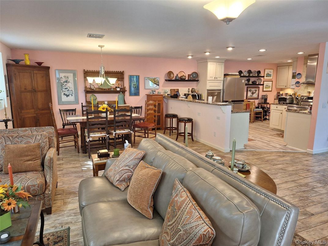 Dining room, Interior, Kitchen, Living room, Pendant Lights, Recessed Lighting, Stainless Steel Appliances