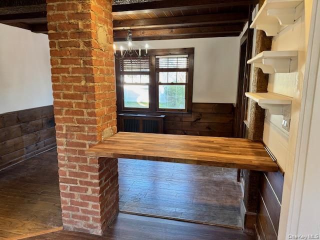 Chandelier, Interior, Stone Walls, Wooden Beams, Wooden Ceilings, Wood Texture Flooring