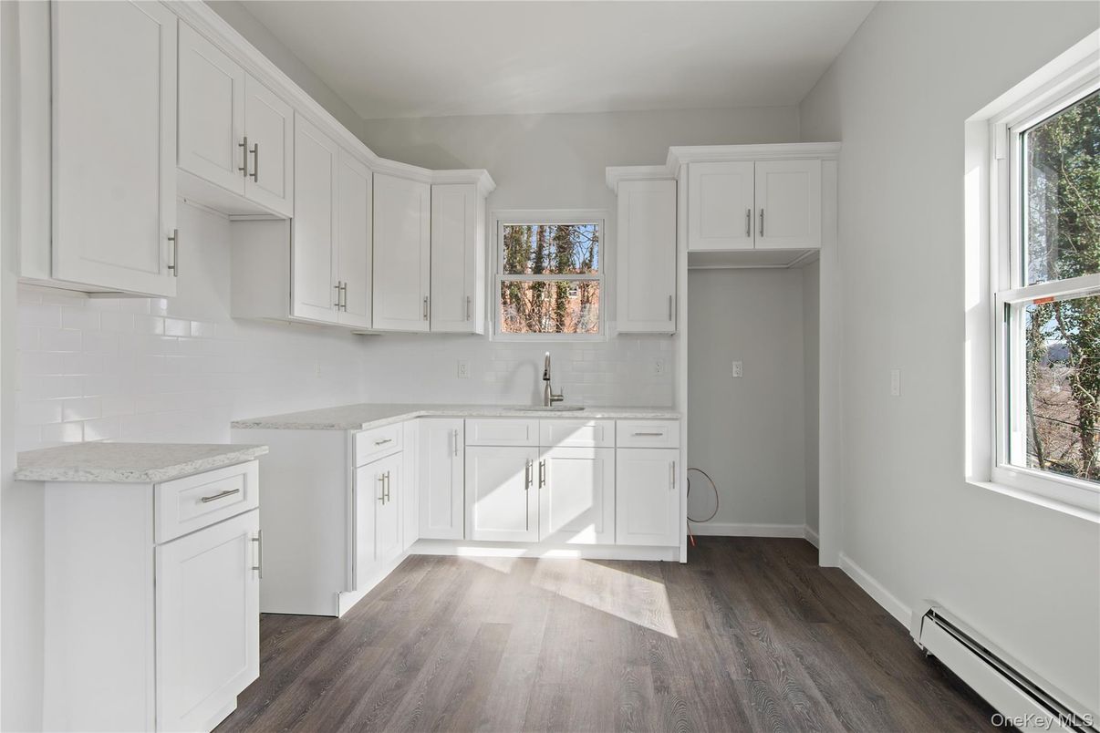 Interior, Kitchen, Wood Texture Flooring