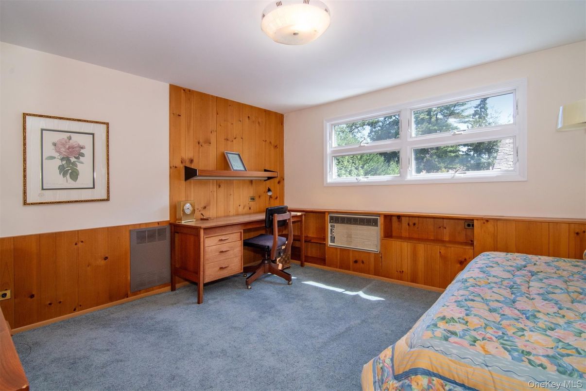 Bedroom, Home Office, Interior, Wooden Walls