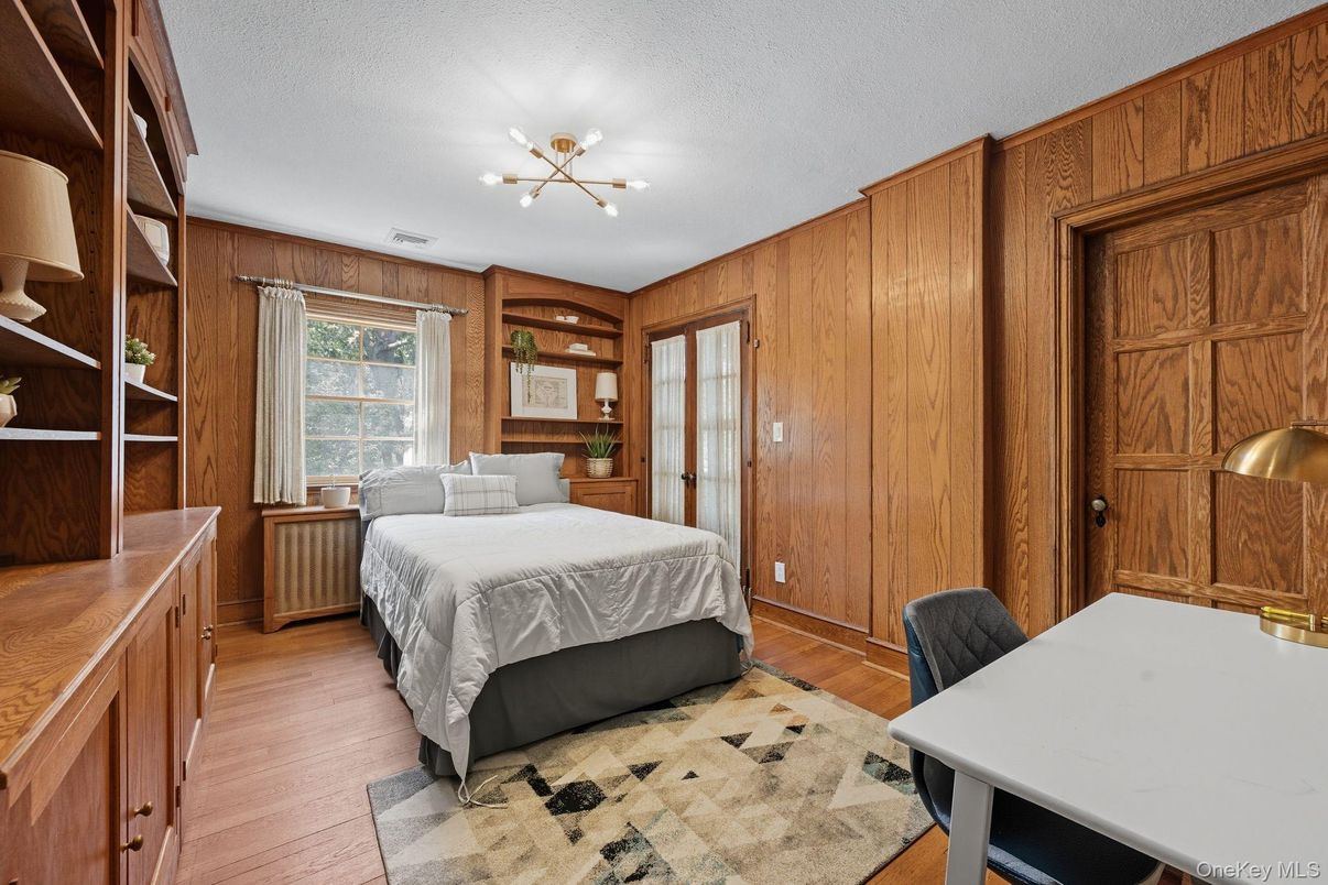 Bedroom, Interior, Wood Texture Flooring, Wooden Walls