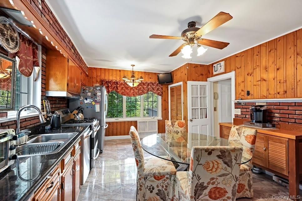 Dining room, Interior, Kitchen, Wooden Walls
