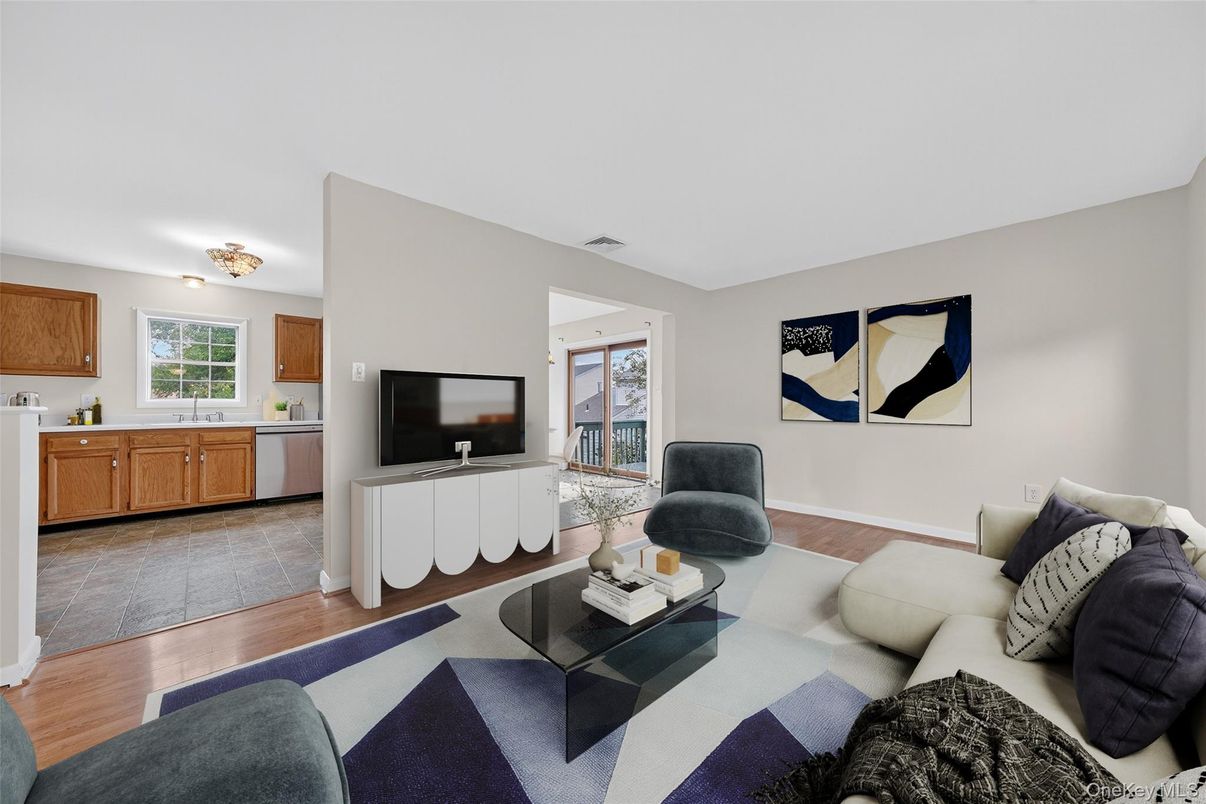 Interior, Kitchen, Living room, Wood Texture Flooring