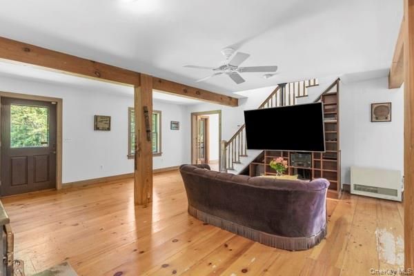 Interior, Living room, Wooden Beams, Wood Texture Flooring