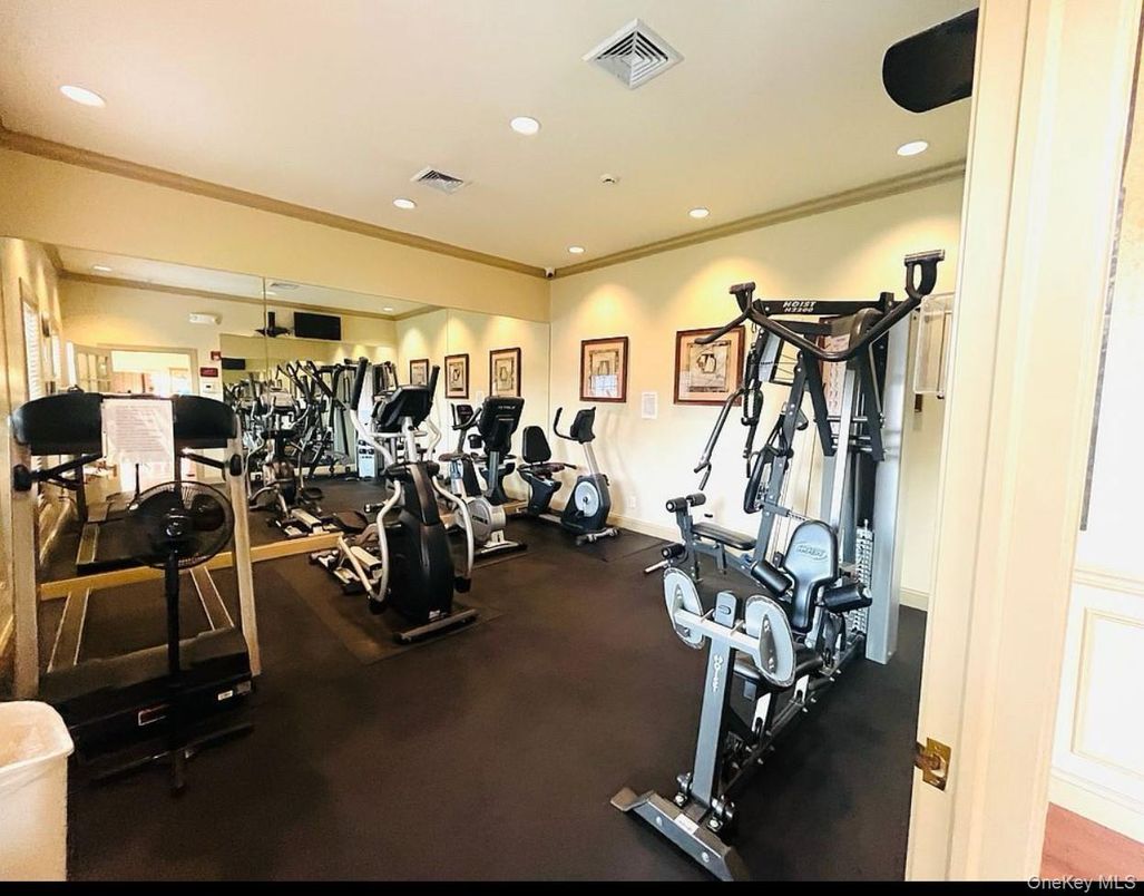 Fitness Equipment, Gym, Interior, Recessed Lighting