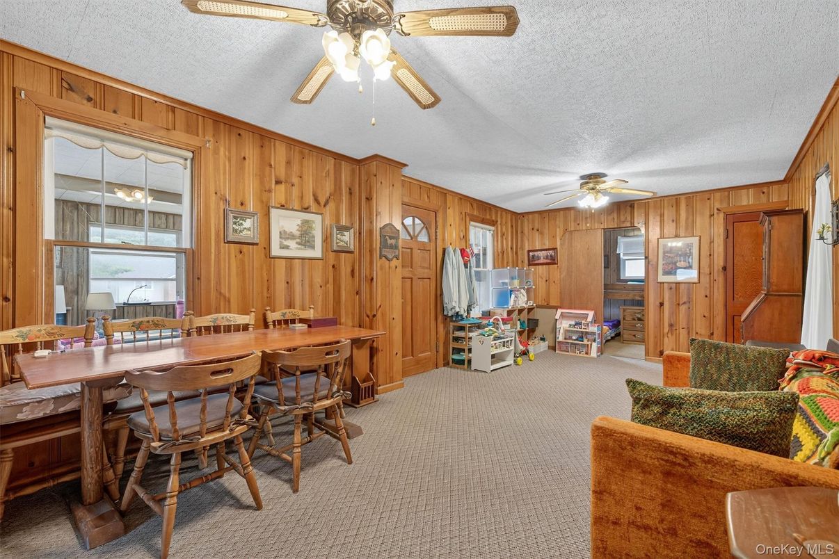 Dining room, Interior, Wooden Walls