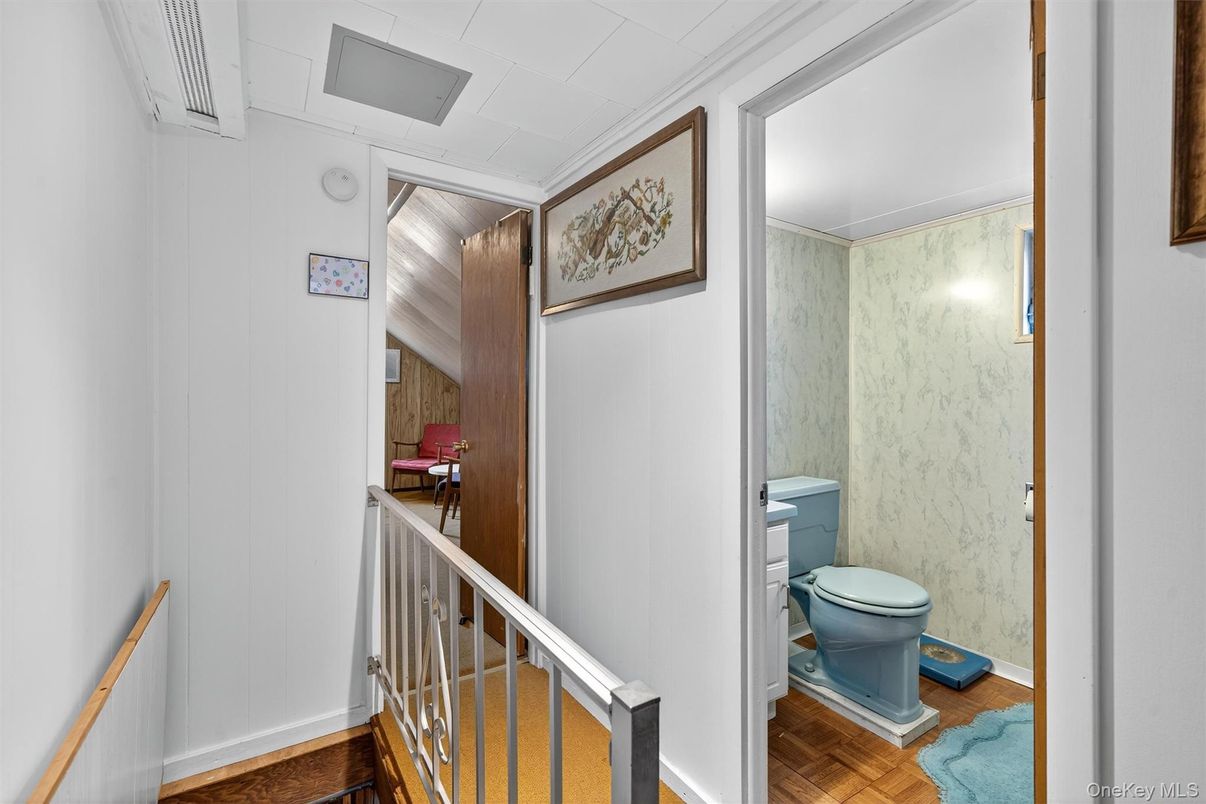 Bathroom, Interior, Marble Walls, Wood Texture Flooring