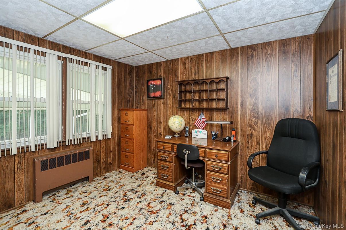 Home Office, Interior, Wooden Walls