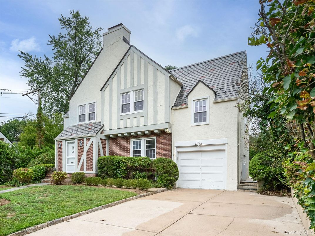 Attached, Exterior, Facade, Brick Facade, Tudor Revival