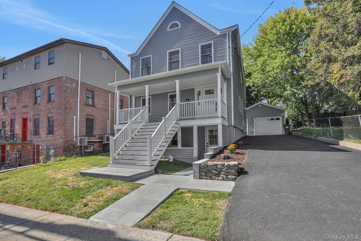 Detached Garage, Exterior, Facade, Brick Facade, Queen Anne Victorian
