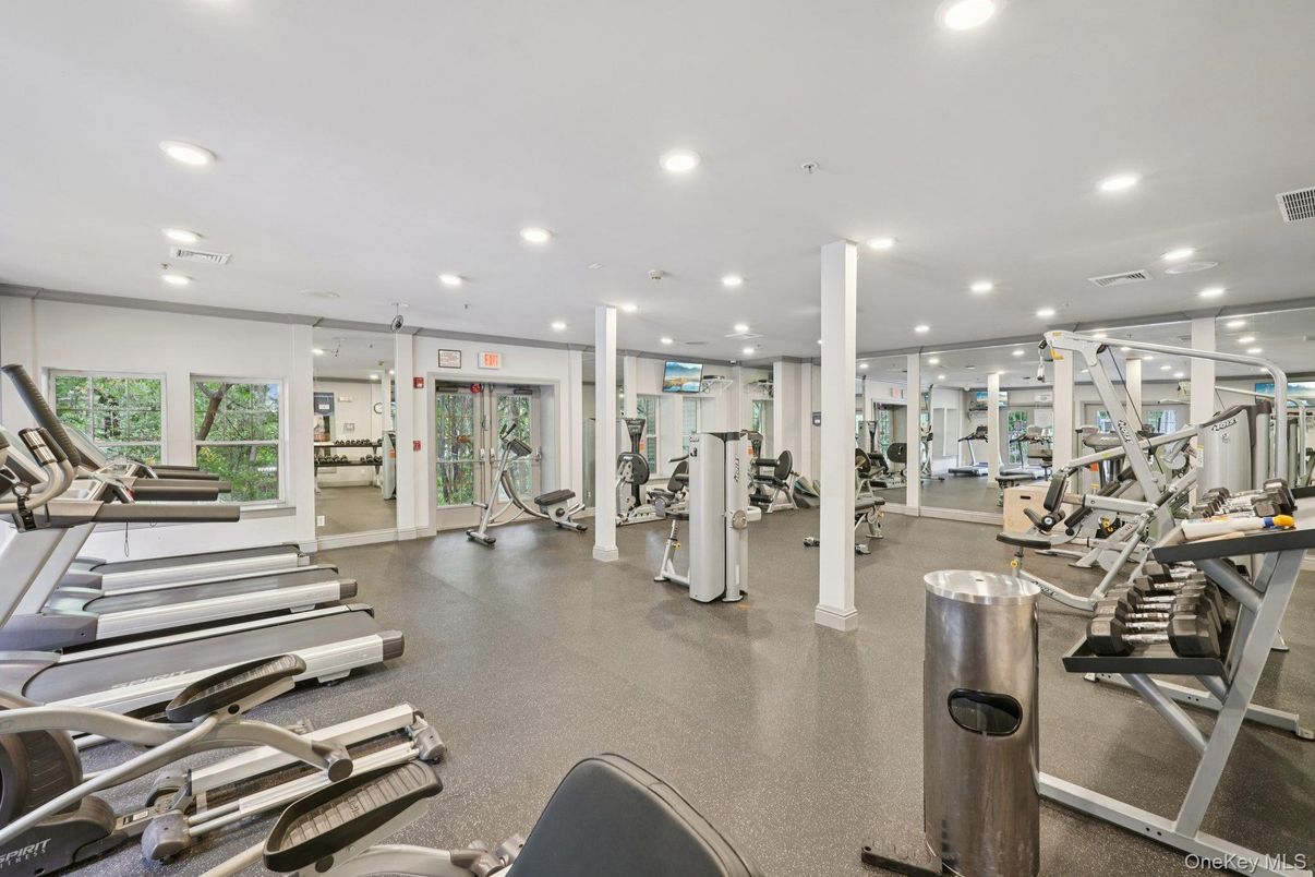 Fitness Equipment, Gym, Interior, Recessed Lighting
