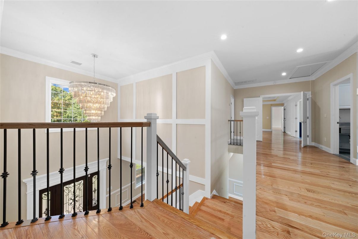Chandelier, Interior, Recessed Lighting, Wood Texture Flooring