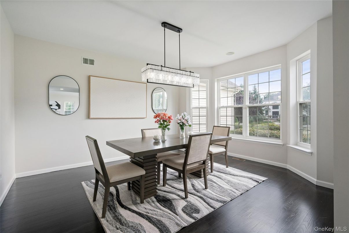 Chandelier, Dining room, Interior, Pendant Lights, Wood Texture Flooring