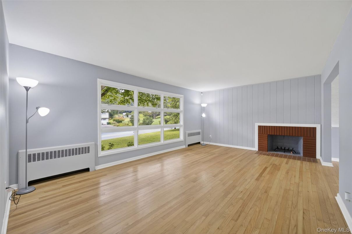 Empty room, Fireplace, Interior, Wood Texture Flooring