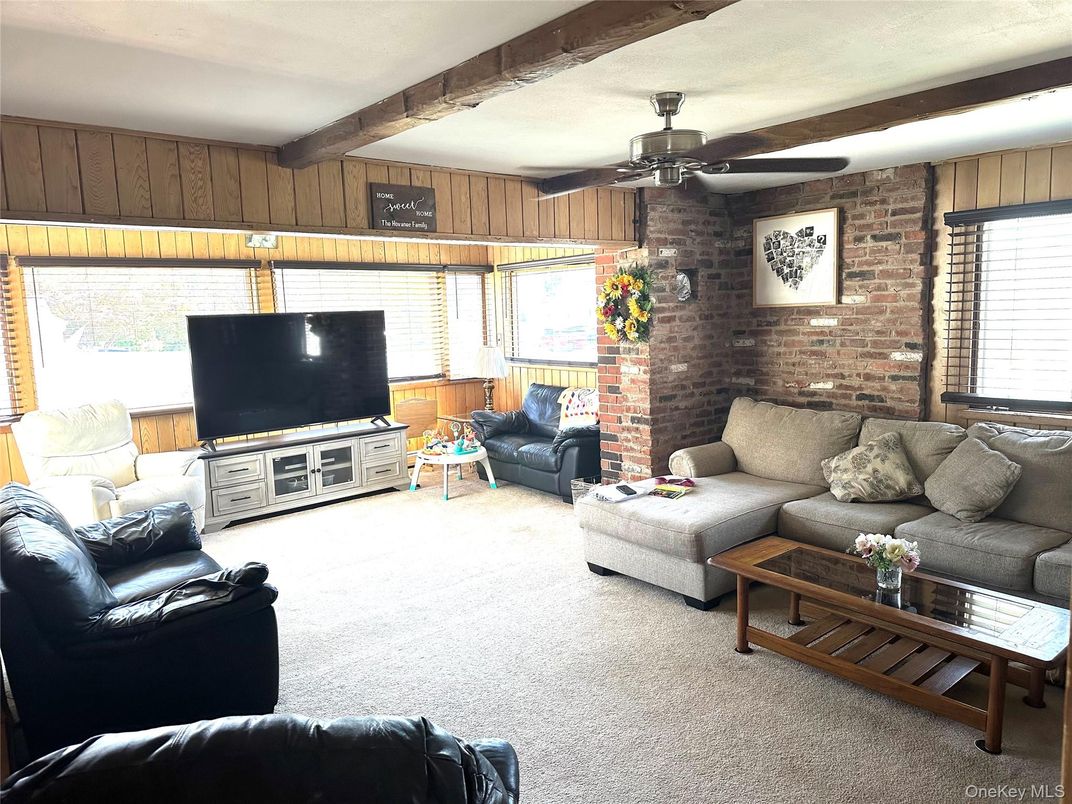 Interior, Living room, Stone Walls, Wooden Beams