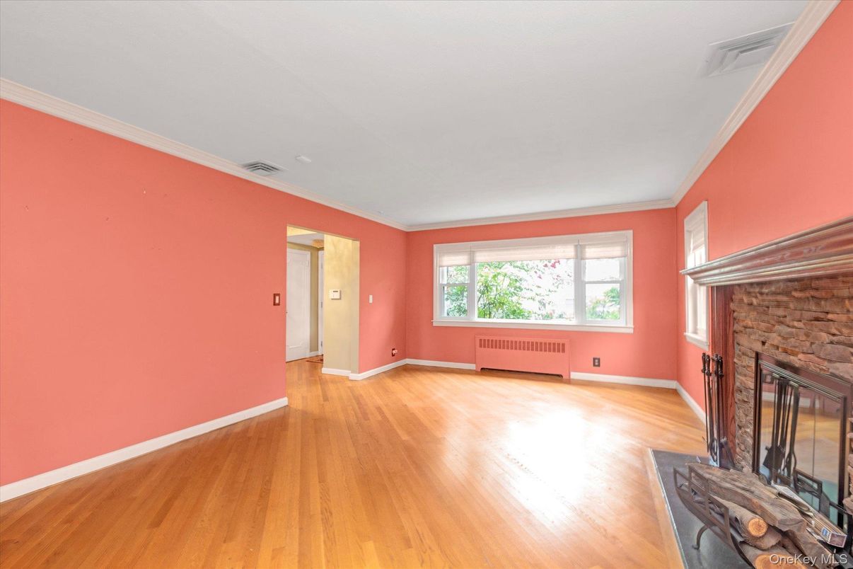 Empty room, Fireplace, Interior, Wood Texture Flooring