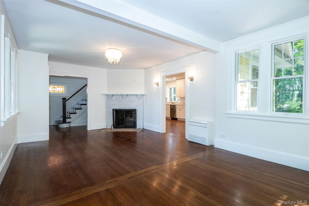 Empty room, Fireplace, Interior, Wood Texture Flooring