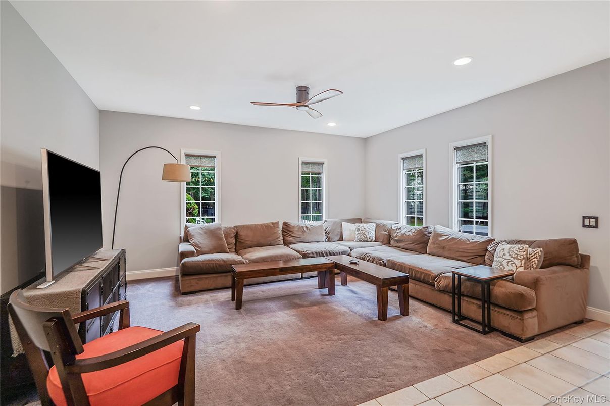 Interior, Living room, Recessed Lighting