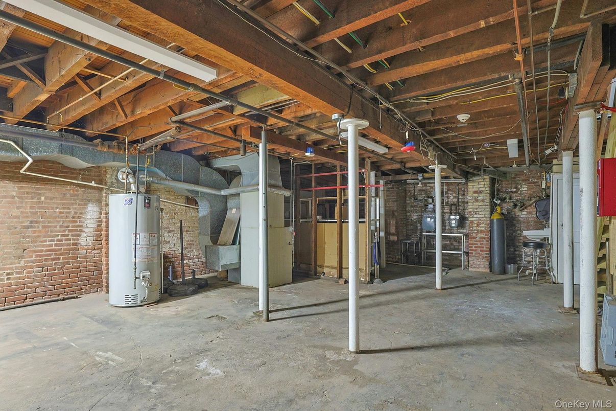 Interior, Stone Walls, Wooden Beams