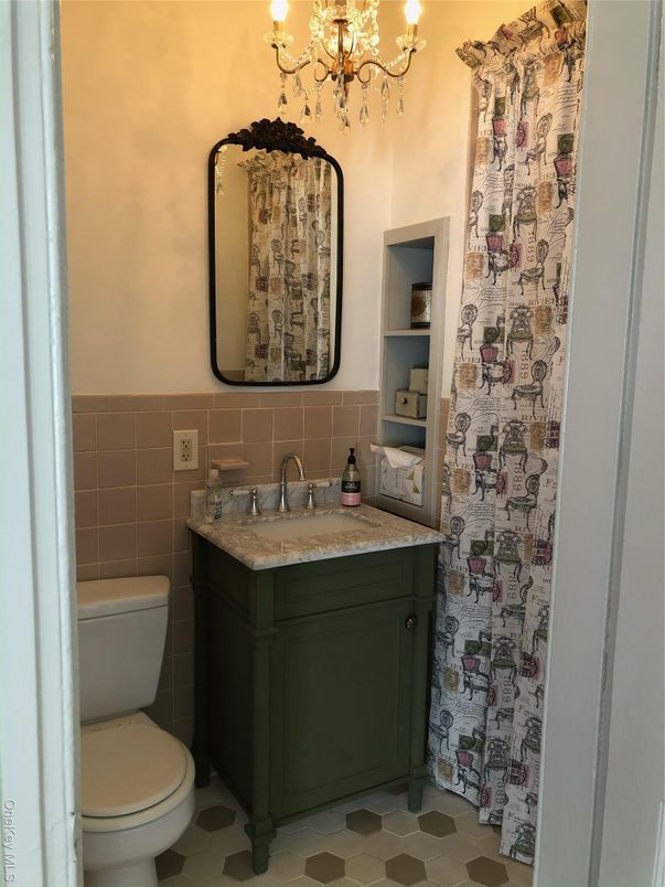Bathroom, Chandelier, Interior