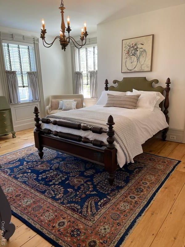 Bedroom, Chandelier, Interior, Wood Texture Flooring
