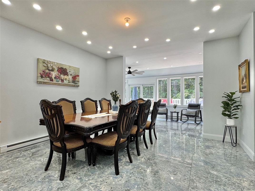 Dining room, Interior, Recessed Lighting