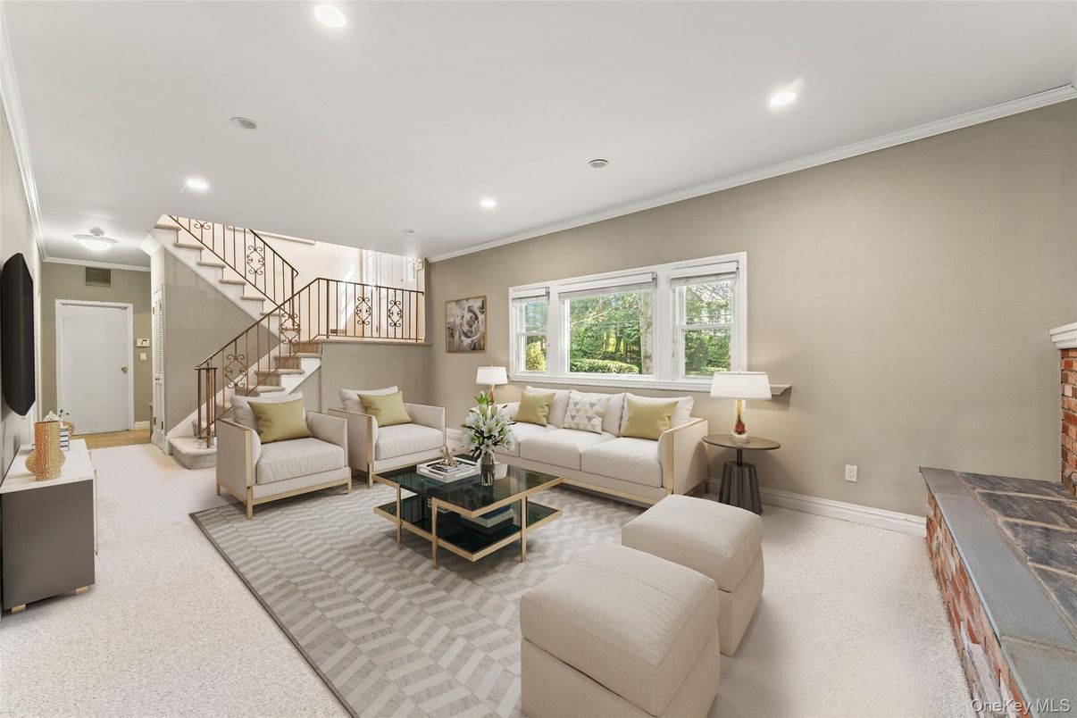 Interior, Living room, Recessed Lighting