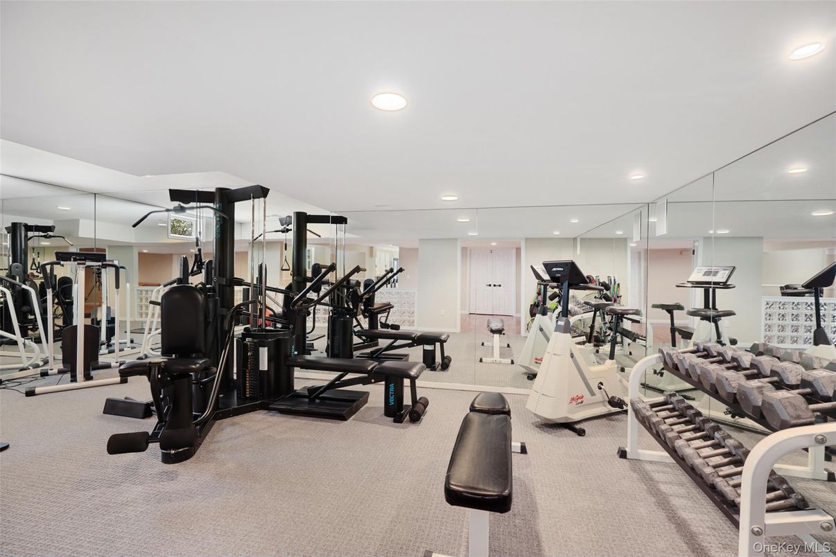 Fitness Equipment, Gym, Interior, Recessed Lighting