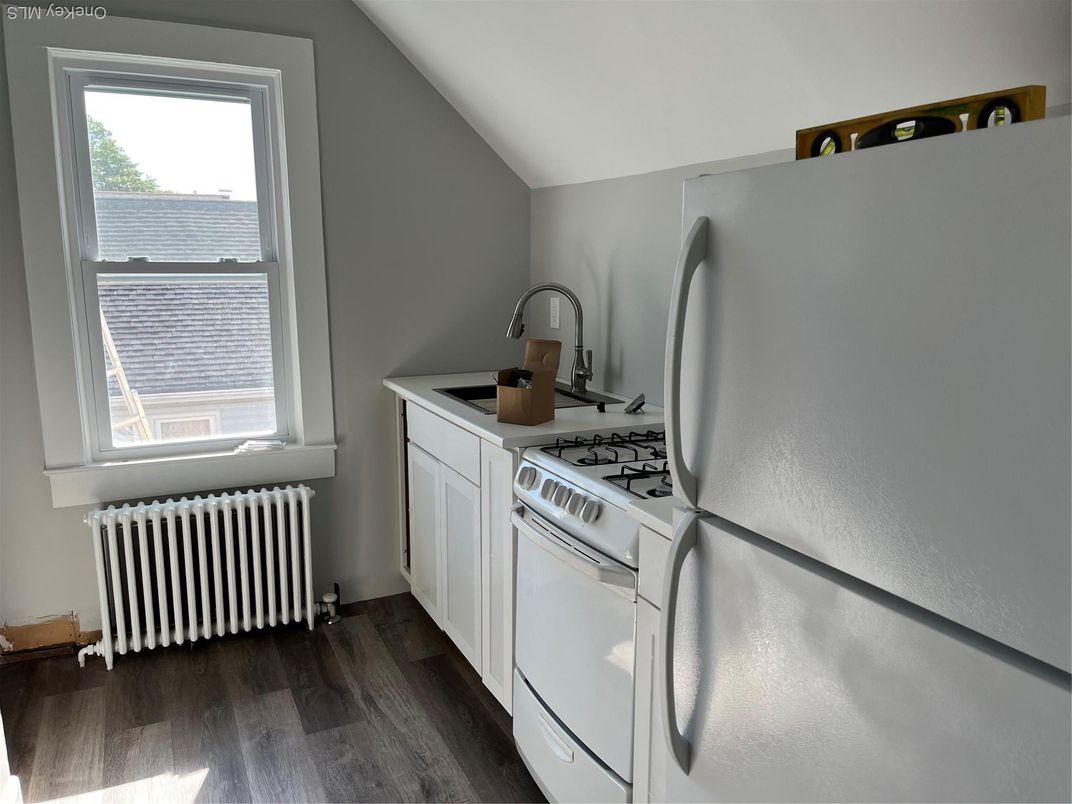 Interior, Kitchen, Washer, Wood Texture Flooring