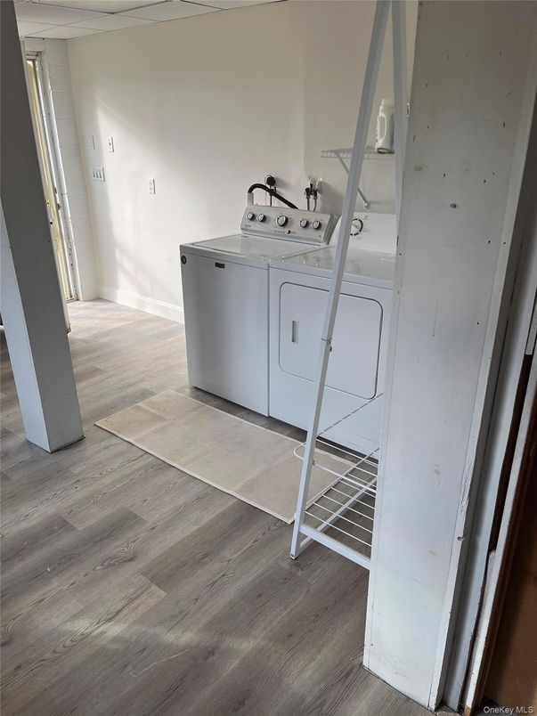 Interior, Washer, Wood Texture Flooring
