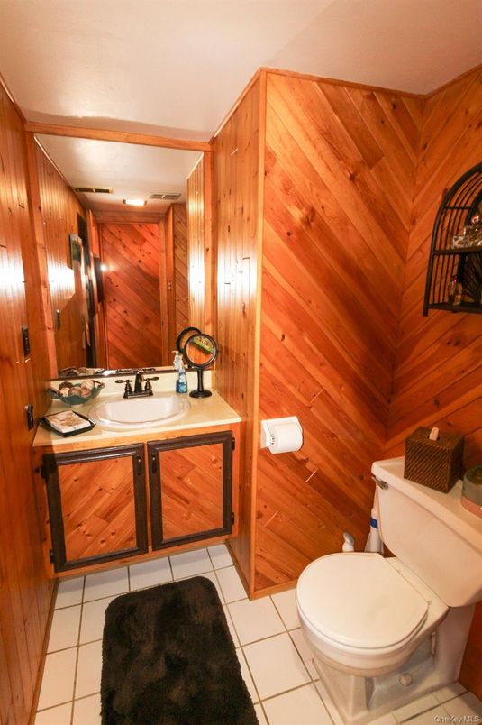 Bathroom, Interior, Wooden Walls